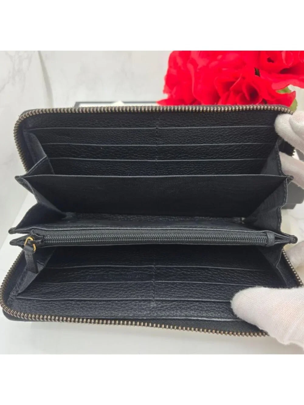 Gucci Logo Wallet Black Leather - Picture 12 of 15
